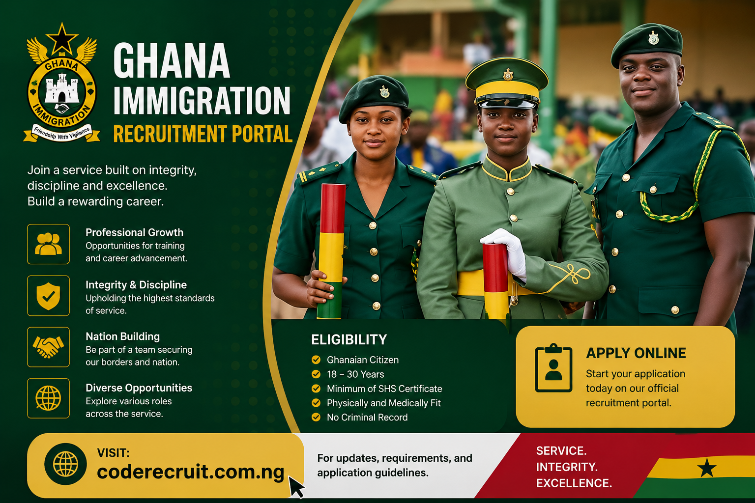Ghana Immigration Service Recruitment Portal 2026