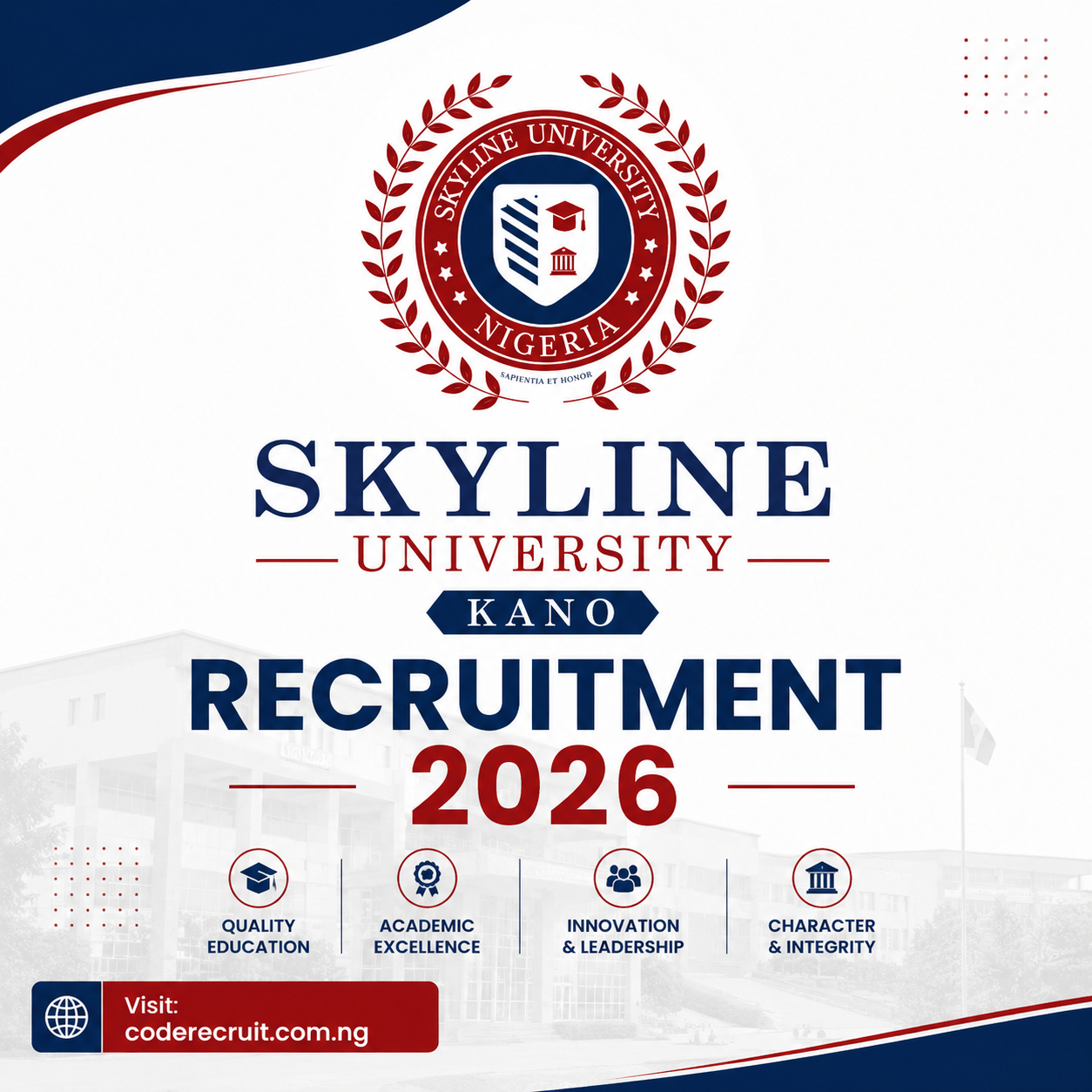 Skyline University Nigeria (SUN) Kano Recruitment 2026